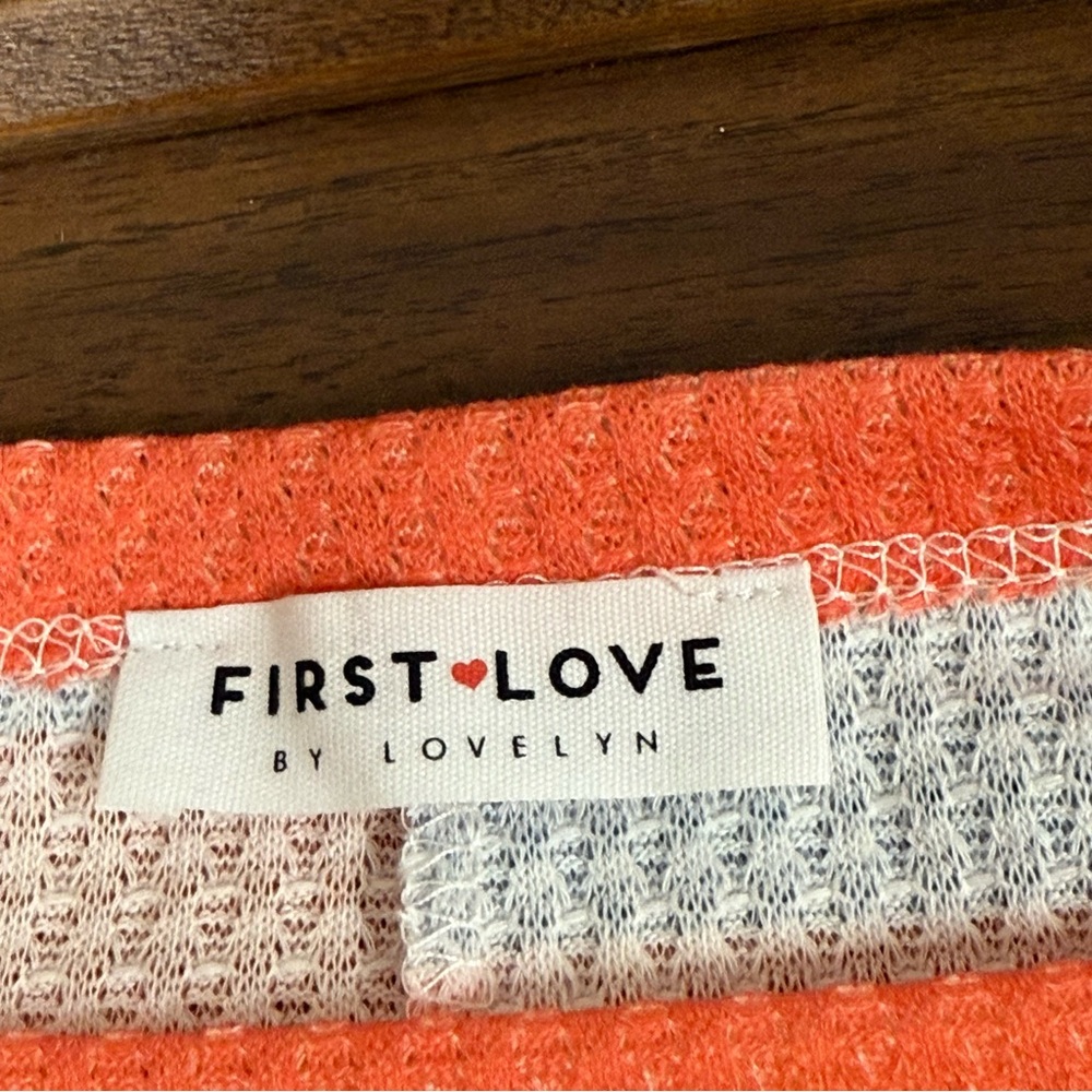 Bright Rainbow Striped Waffle Knit Dolman Sleeve Top 3X First Love - Picture 5 of 7